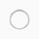 Load image into Gallery viewer, Art Deco Inspired Stackable Half Band with Princess-Cut Gemstones
