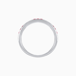Load image into Gallery viewer, Art Deco Inspired Stackable Half Band with Princess-Cut Gemstones