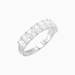 Load image into Gallery viewer, Customizable Radiant Cut Diamond Half Eternity Band