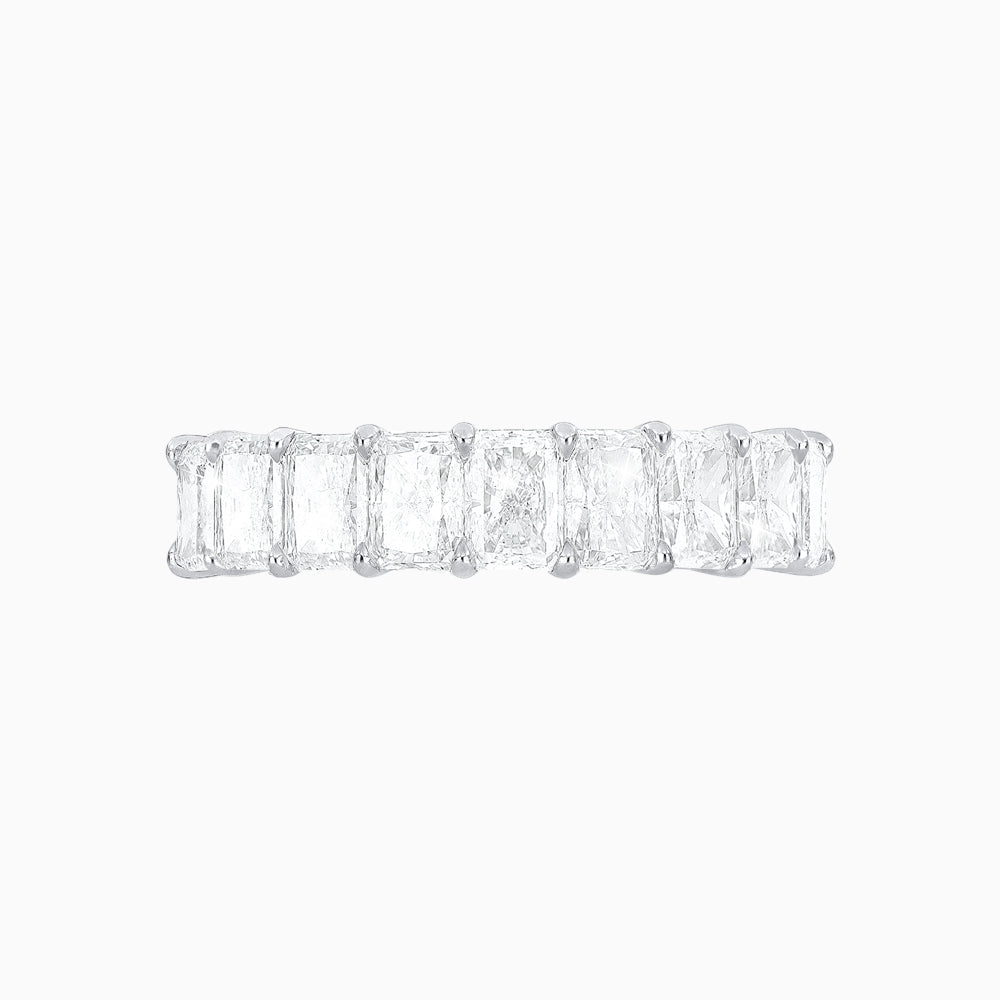 Customizable Radiant Cut Diamond Half Eternity Band