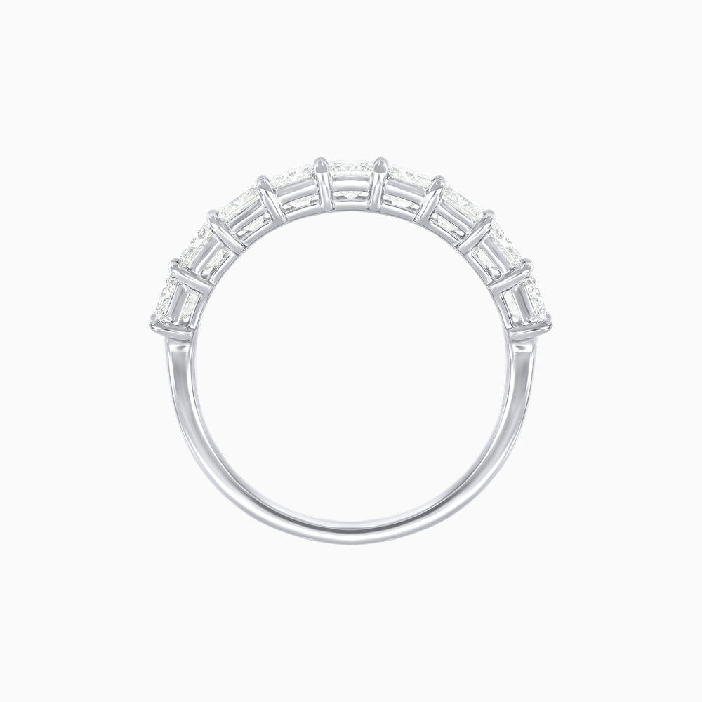 Customizable Radiant Cut Diamond Half Eternity Band