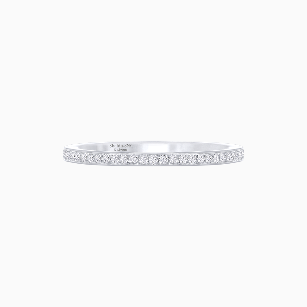 Classic Round Diamond Stackable Wedding Band