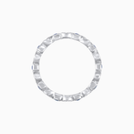 Load image into Gallery viewer, Art Deco Inspired Stackable Full Eternity Band with Geometric Gemstones