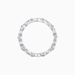 Load image into Gallery viewer, Art Deco Inspired Stackable Full Eternity Band with Geometric Gemstones