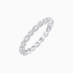 Load image into Gallery viewer, Art Deco Inspired Stackable Full Eternity Band with Geometric Gemstones