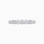 Load image into Gallery viewer, Art Deco Inspired Stackable Full Eternity Band with Geometric Gemstones