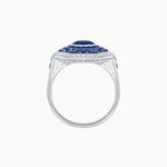 Load image into Gallery viewer, Art Deco Style Octagonal Ring with Geometric Design and Customizable Center Stone