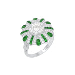 Load image into Gallery viewer, Art Deco Inspired Peacock Diamond Ring
