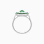 Load image into Gallery viewer, Vintage Inspired Triple Halo Pear-Shaped Ring with Customizable French-Cut and Cabochon Gemstones