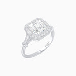 Load image into Gallery viewer, Vintage-Inspired Asscher Cut Ring with Intricate Detailing