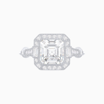 Load image into Gallery viewer, Vintage-Inspired Asscher Cut Ring with Intricate Detailing