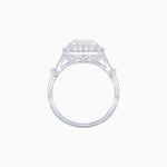 Load image into Gallery viewer, Vintage-Inspired Asscher Cut Ring with Intricate Detailing