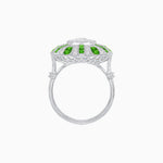 Load image into Gallery viewer, Art Deco Inspired Peacock illusion Setting Diamond Ring
