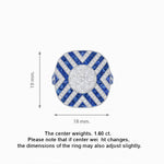 Load image into Gallery viewer, Art Deco Style Geometric Cocktail Ring Illusion Setting
