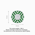 Load image into Gallery viewer, Art Deco Style Geometric Cocktail Ring Illusion Setting
