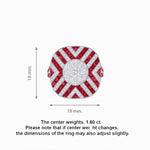 Load image into Gallery viewer, Art Deco Style Geometric Cocktail Ring Illusion Setting
