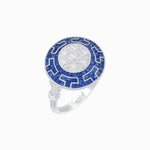 Load image into Gallery viewer, Art Deco Style Geometric Engagement Ring with Illusion Diamond
