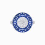 Load image into Gallery viewer, Art Deco Style Geometric Engagement Ring with Illusion Diamond
