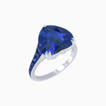 Load image into Gallery viewer, Heart Shape Ring with Diamond Accents