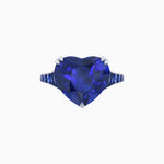Load image into Gallery viewer, Heart Shape Ring with Diamond Accents
