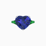 Load image into Gallery viewer, Heart Shape Ring with Diamond Accents