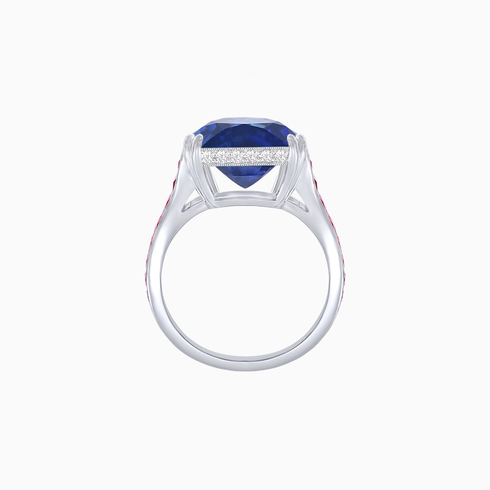 Heart Shape Ring with Diamond Accents