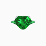 Load image into Gallery viewer, Heart Shape Ring with Diamond Accents