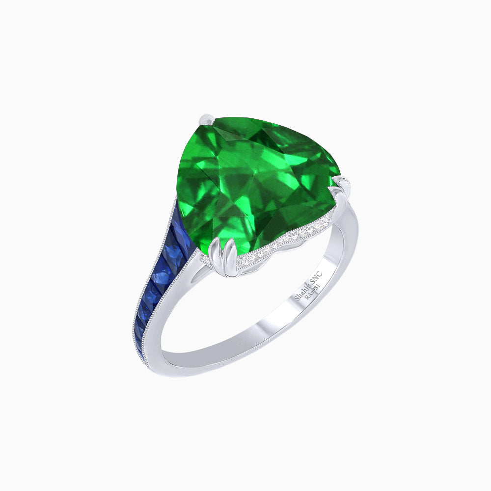 Heart Shape Ring with Diamond Accents