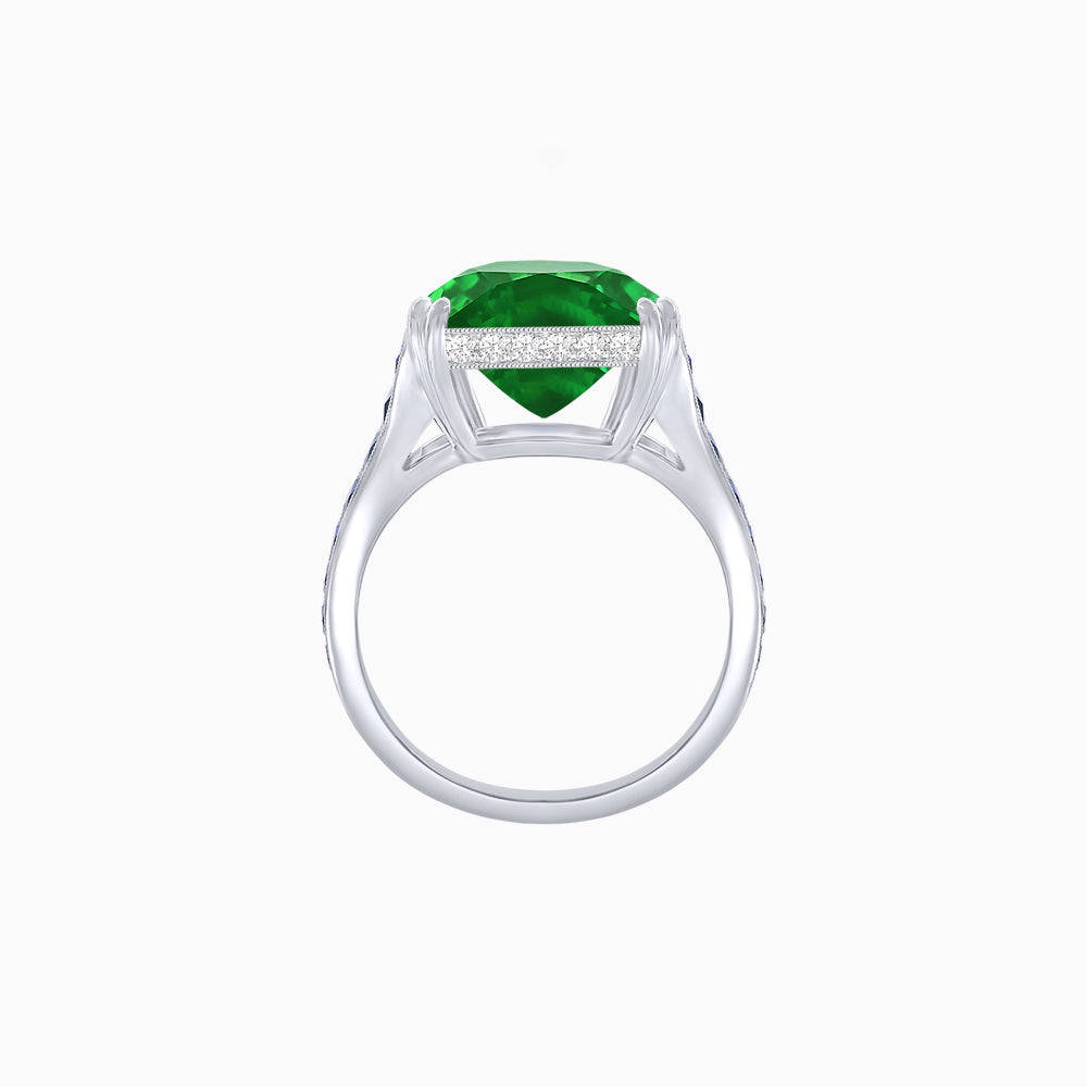 Heart Shape Ring with Diamond Accents
