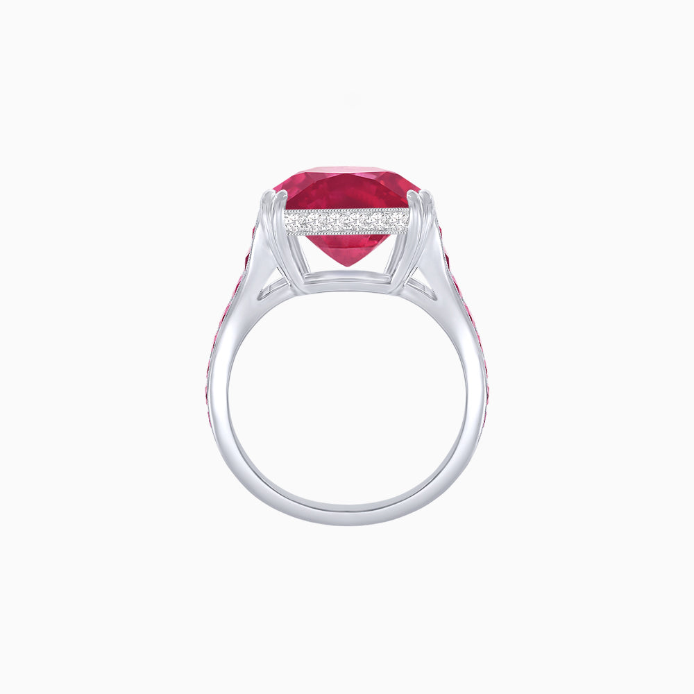 Heart Shape Ring with Diamond Accents