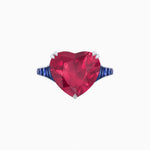 Load image into Gallery viewer, Heart Shape Ring with Diamond Accents