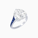 Load image into Gallery viewer, Heart Shape Ring with Diamond Accents