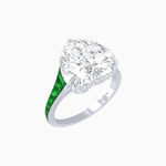 Load image into Gallery viewer, Heart Shape Ring with Diamond Accents