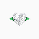 Load image into Gallery viewer, Heart Shape Ring with Diamond Accents