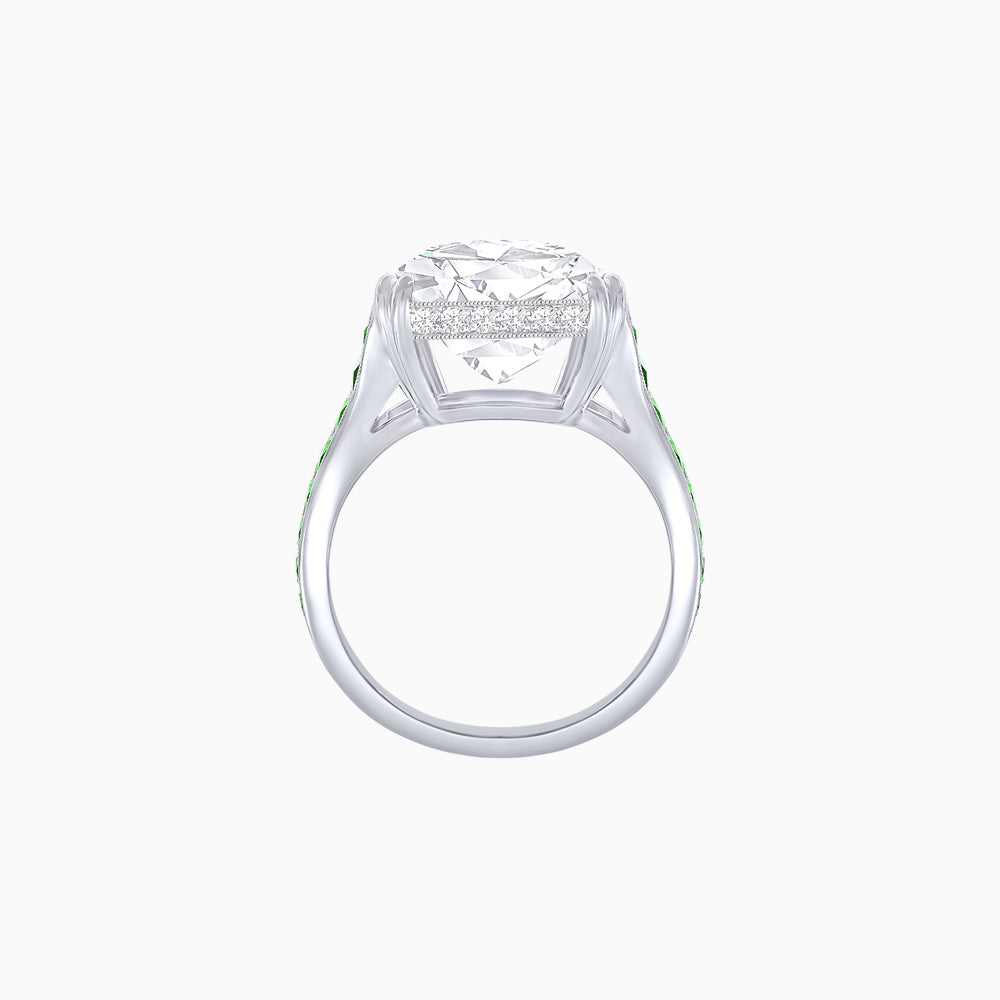 Heart Shape Ring with Diamond Accents