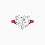 Load image into Gallery viewer, Heart Shape Ring with Diamond Accents