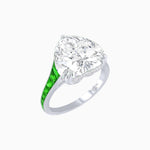 Load image into Gallery viewer, Heart Shape Ring with Diamond Accents