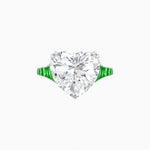 Load image into Gallery viewer, Heart Shape Ring with Diamond Accents