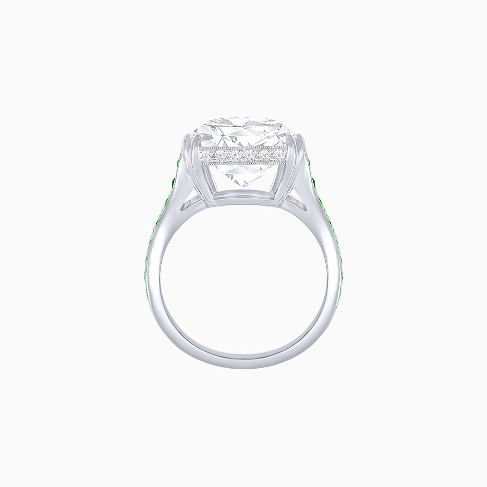 Heart Shape Ring with Diamond Accents