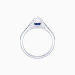 Load image into Gallery viewer, Elegant Pear-Shaped Ring with Customizable French-Cut Gemstone Accents
