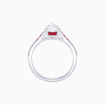 Load image into Gallery viewer, Elegant Pear-Shaped Ring with Customizable French-Cut Gemstone Accents

