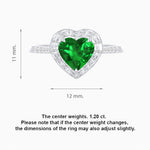 Load image into Gallery viewer, Heart Shape Ring with Baguette Diamond Halo and Diamond Accents