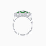 Load image into Gallery viewer, Art Deco Inspired Marquise Cut Sea Wave Design Gemstone Ring