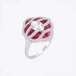 Load image into Gallery viewer, Art Deco Inspired Marquise Cut Sea Wave Design Gemstone Ring