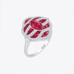 Load image into Gallery viewer, Art Deco Inspired Marquise Cut Sea Wave Design Gemstone Ring