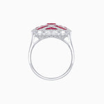 Load image into Gallery viewer, Art Deco Inspired Marquise Cut Sea Wave Design Gemstone Ring