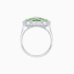 Load image into Gallery viewer, Art Deco Inspired Marquise Cut Sea Wave Design Gemstone Ring