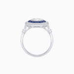 Load image into Gallery viewer, Art Deco Inspired Octagonal French-Cut Gemstone Ring