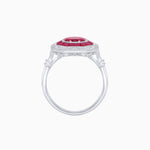 Load image into Gallery viewer, Art Deco Inspired Octagonal French-Cut Gemstone Ring