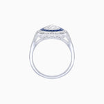 Load image into Gallery viewer, Art Deco Inspired Pear Cut Gemstone Double Halo Ring